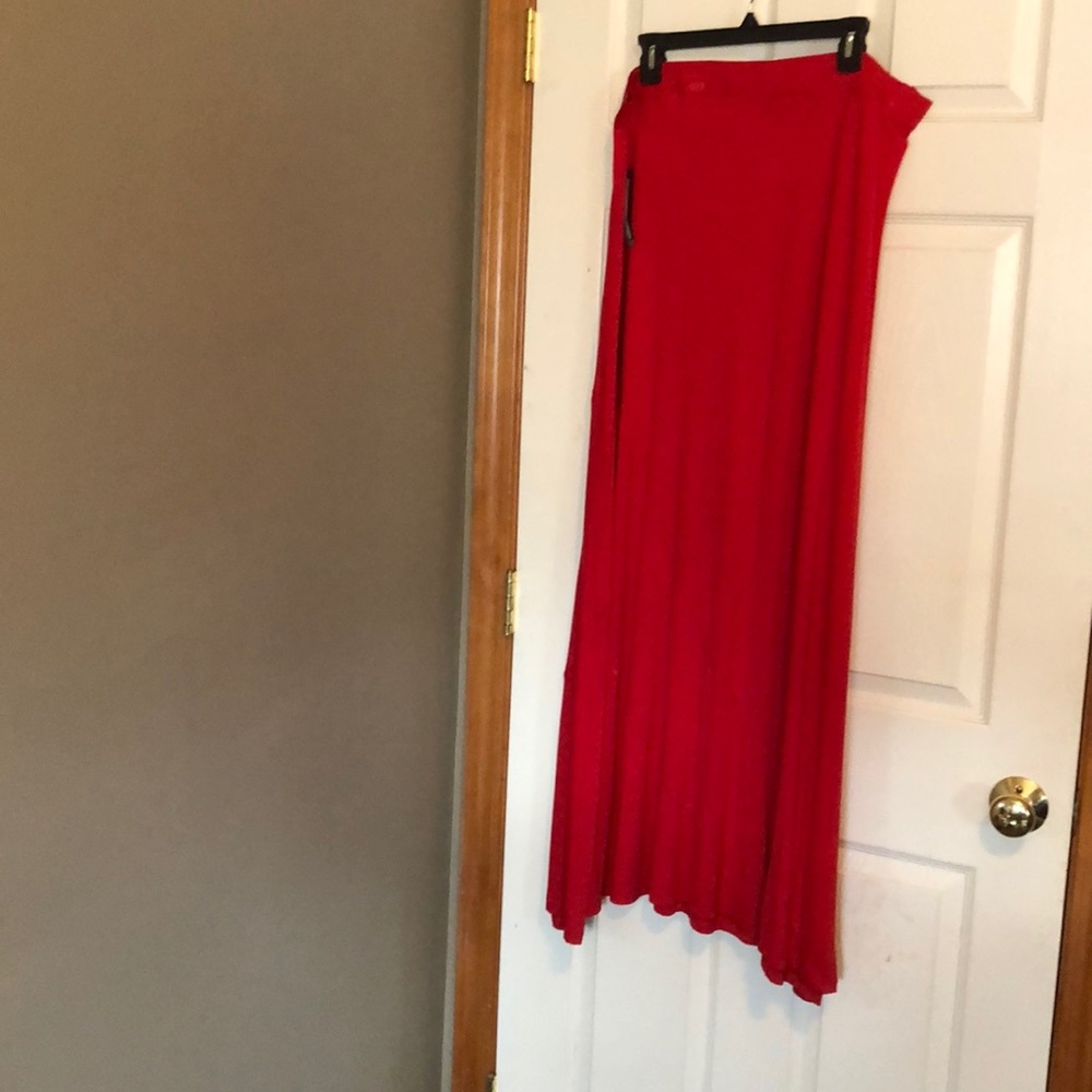 Red Maxi Skirt